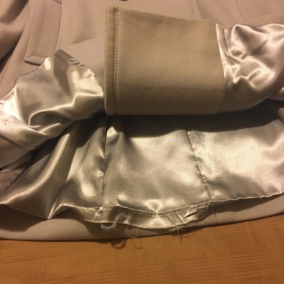 EUC ST. JOHN GREY/LIGHT BLUE PEA COAT - Picture 5 of 10